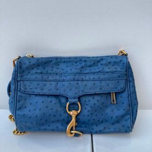 Rebecca Minkoff M.A.C. Crossbody in Blue Ostrich